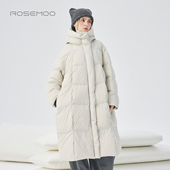 容子木ROSEMOO25冬商场同款 轻暖舒适连帽长款 羽绒服RSS4YP409D
