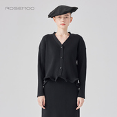 干爽挺括下摆毛织开衫 容子木ROSEMOO24年秋季 新款 RCL3NP127A