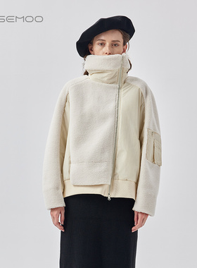 容子木ROSEMOO【商场同款】温暖大翻领拼接款外套RMT4WP429D