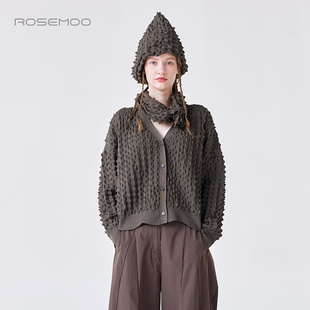 外套RCL1NP328C 轻量感高弹系扣开衫 容子木ROSEMOO 商场同款