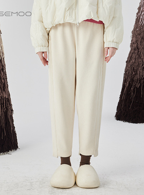 容子木ROSEMOO24年冬季新款软糯纹理针织小脚裤RCL4KP129A