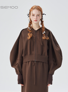 容子木ROSEMOO25冬【商场同款】棉感微弹压褶造型外套RSS4WC419D