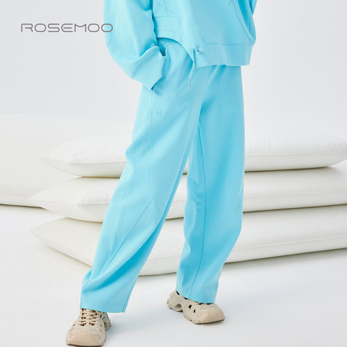 容子木ROSEMOO25冬【商场同款】棉感微弹宽松系绳长裤RSS4KC423D