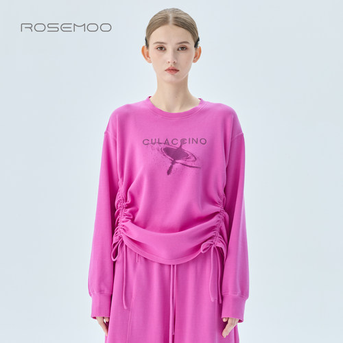 容子木ROSEMOO2026秋商场同款微弹抽绳运动套头上衣RWM3TC039T