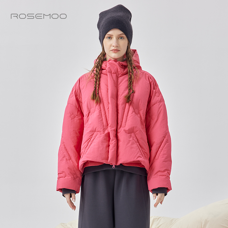 容子木ROSEMOO【商场同款】挺阔质感压胶短款羽绒服RCL4YP002T