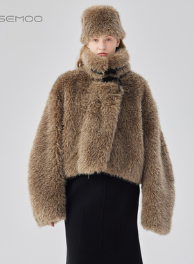 容子木ROSEMOO24年冬季新款长毛宽袖外套RCL4WP424D