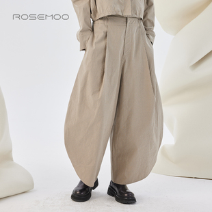 容子木ROSEMOO25年秋季 RSS3KC322C 新棉感挺阔质感略夸张宽松长裤