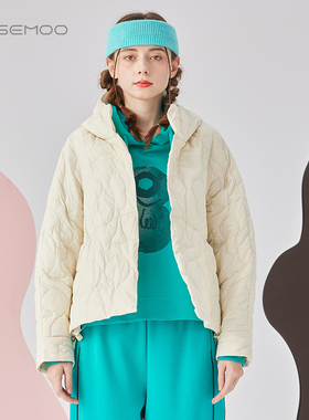 容子木ROSEMOO24年秋季新款细腻柔软轻薄连帽羽绒服RCL3YP422D