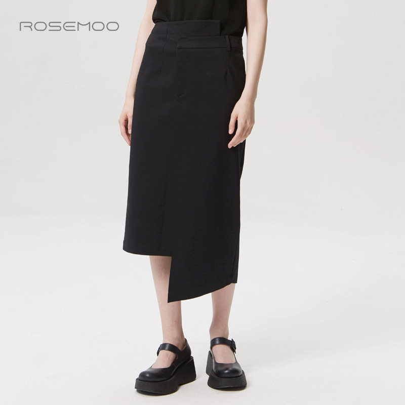 容子木rosemoo商场同款棉质针织不对称设计包身裙r021qc411d