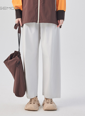 容子木ROSEMOO25春商场同款哑光轻薄微弹松紧腰长裤RSS1KP217B