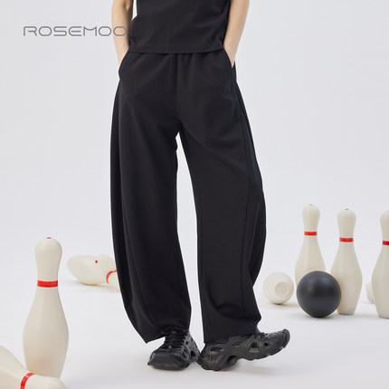 容子木ROSEMOO25秋【商场同款】微弹略弧形廓形长裤 RSS3KC450D