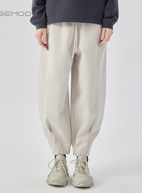 容子木ROSEMOO24年冬季新款微弹针织宽松长裤RCL4KC226B