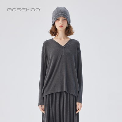 容子木ROSEMOO25秋【商场同款】绵软弹力宽松打底衫RSS3TW218B
