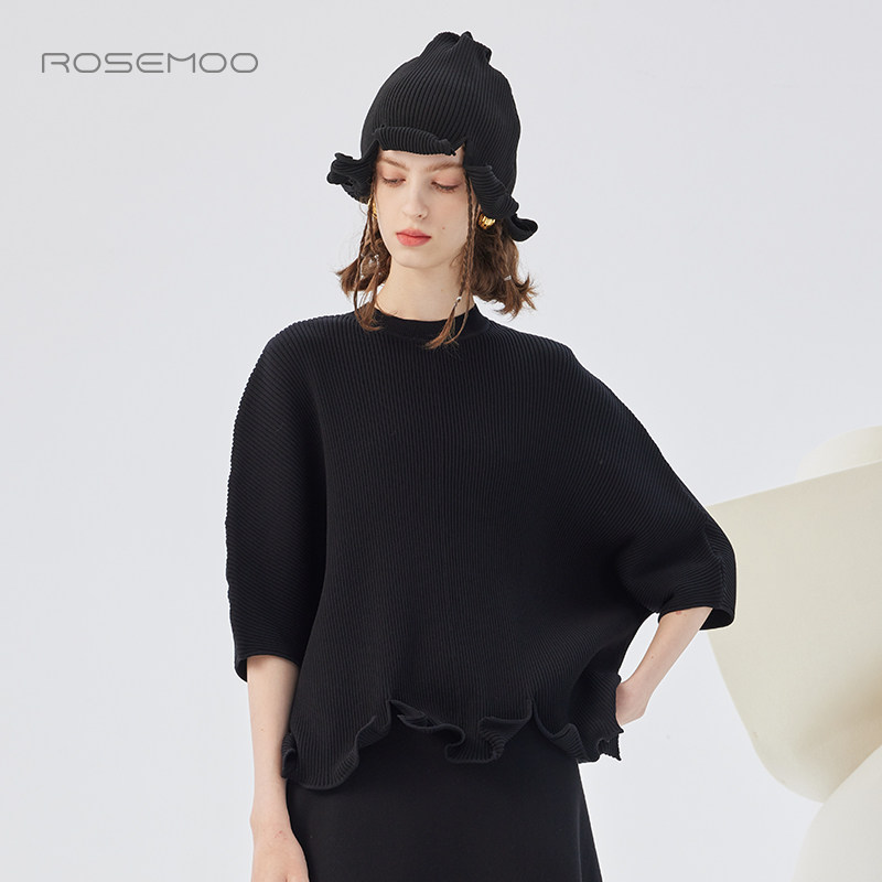 容子木ROSEMOO25年秋25秋商场同款干爽波浪边套头上衣RSS3TP141A