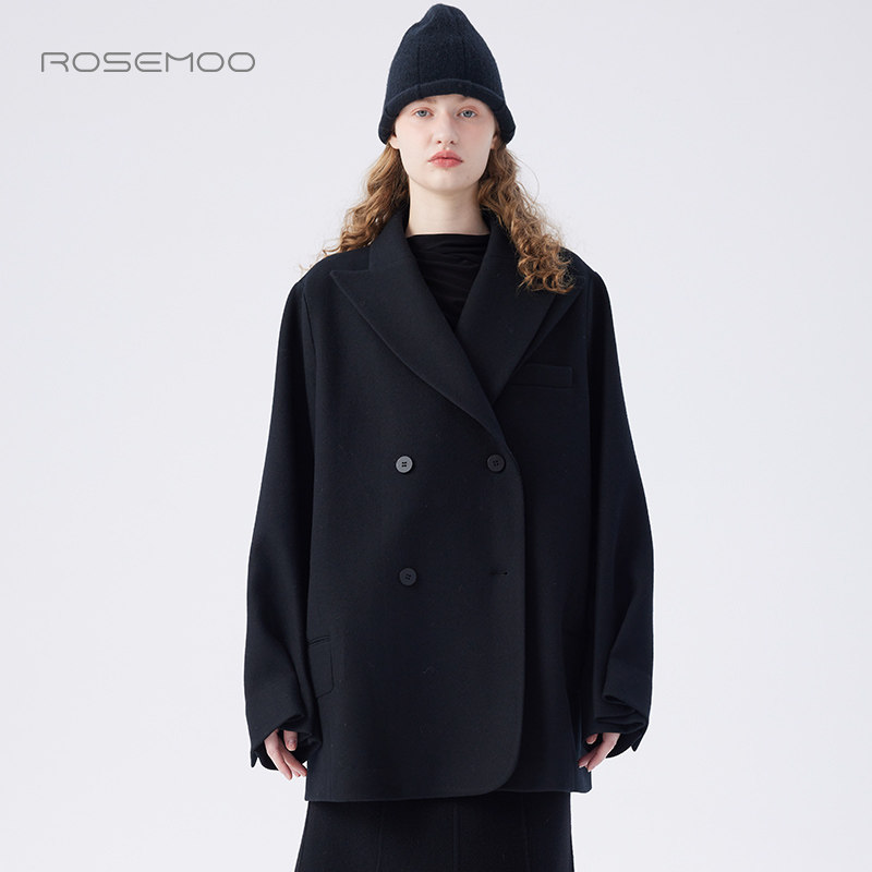 容子木ROSEMOO24年冬季新款绵羊毛针织呢西装RCL4XW263B