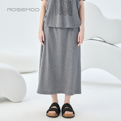 容子木ROSEMOO26夏【商场同款】亲肤柔软松紧腰半裙RWM2QC286B