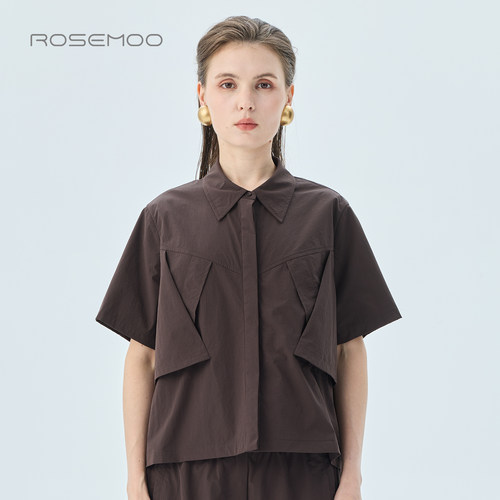 容子木ROSEMOO26夏商场同款清爽轻薄防风衣面料上衣RWM3WP001T