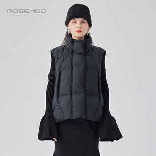 容子木ROSEMOO24年冬季 微皱雾面羽绒马甲RCL4AP407D 新款