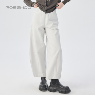 容子木ROSEMOO25冬商场同款 RSS4KC437D 微弹挺阔弧形松紧腰长裤