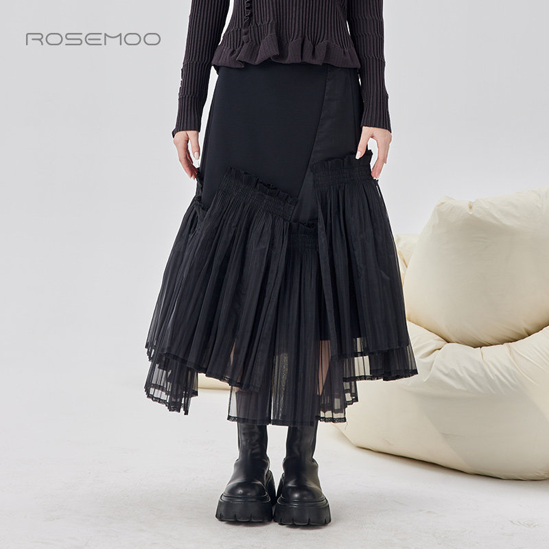 容子木rosemoo【商场同款】弹力干爽压褶半裙rmt4qp153a