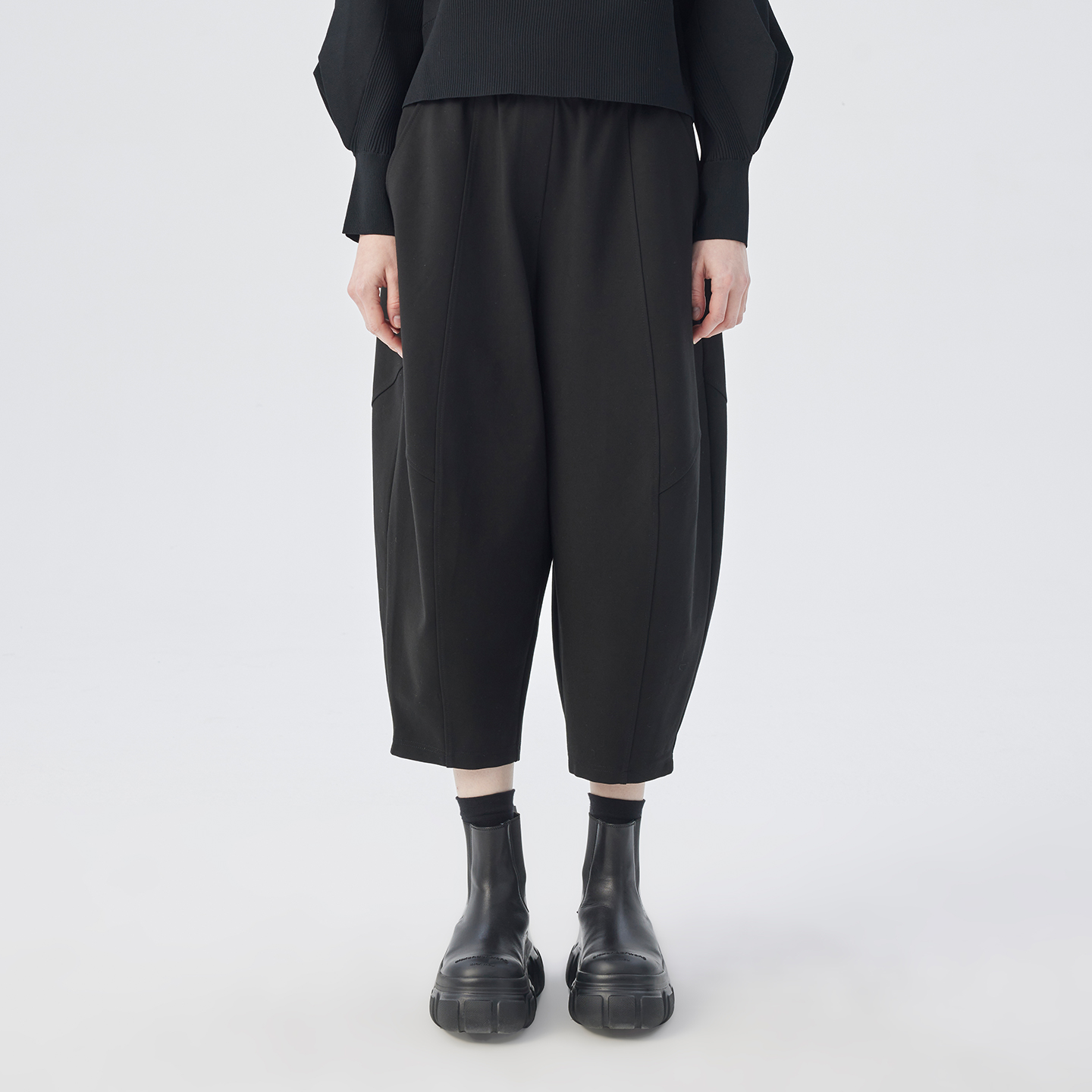 容子木ROSEMOO25冬商场同款微弹挺阔松紧腰显瘦长裤RSS4KC212B