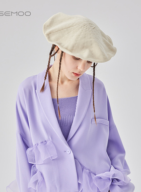 容子木ROSEMOO24年秋季新款干爽帽边可任意弯折贝雷帽RCL3HP136A