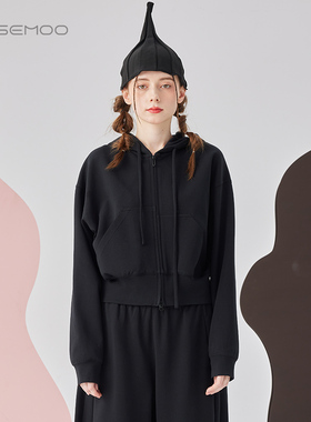 容子木ROSEMOO24年秋季新款微弹亲肤连帽卫衣RCL3WC411D