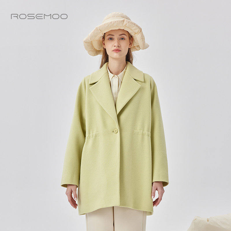 容子木ROSEMOO【商场同款】粒绒绵羊毛中长款大衣RMT4DW102A