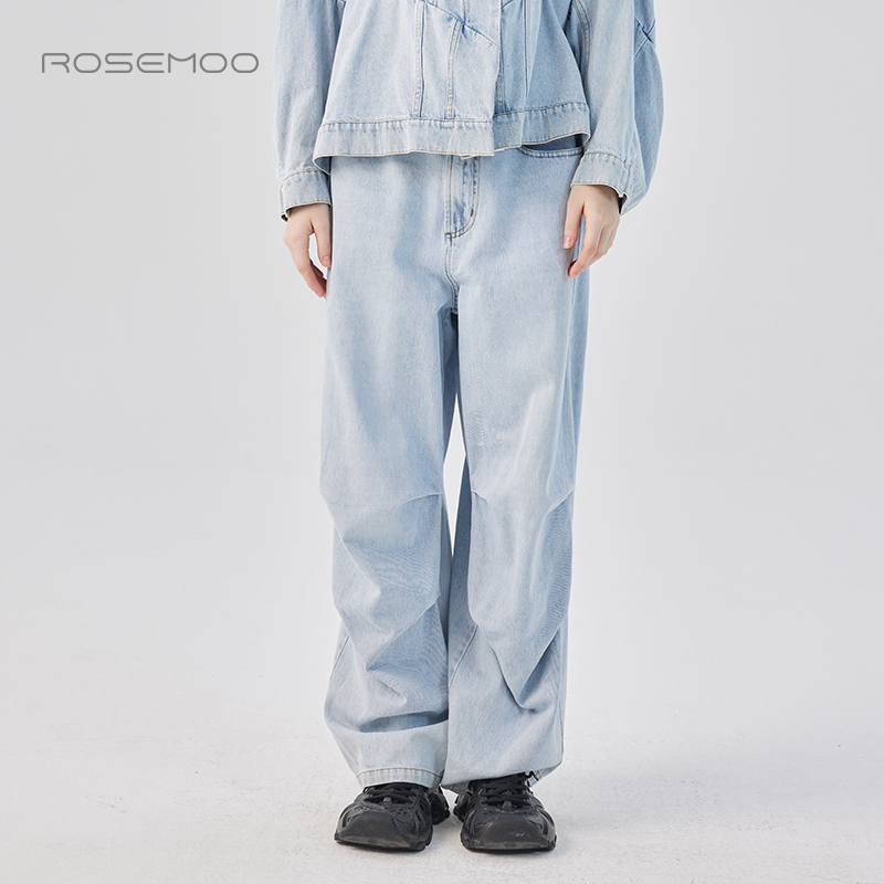 容子木ROSEMOO25春【商场同款】伞兵系扣简约牛仔裤RSS1KC435D