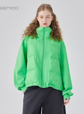 容子木ROSEMOO24年冬新款微弹针织拼接外套RCL4WC220B