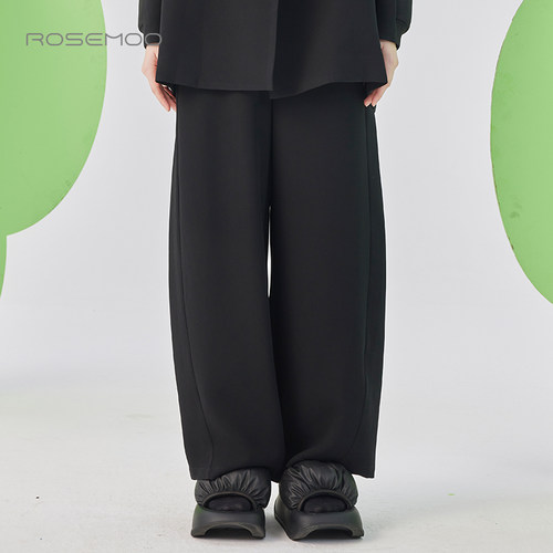 容子木ROSEMOO25年25春【商场同款】垂顺阔腿西装裤RSS1KP316C