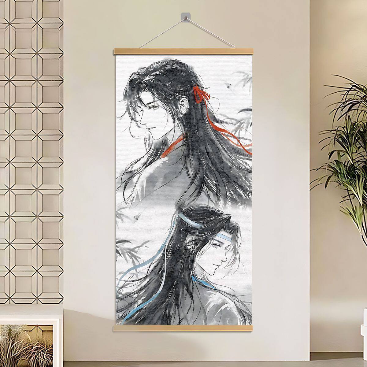 魔道祖师蓝忘机古风装饰画动漫小现代装饰画