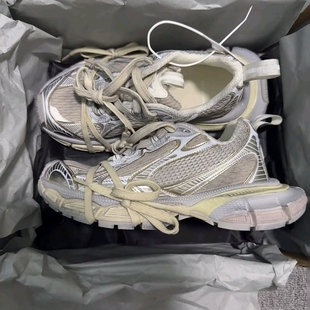 巴黎3XL老爹鞋 2025夏男女情侣百搭复古做旧机能风厚底增高休闲鞋