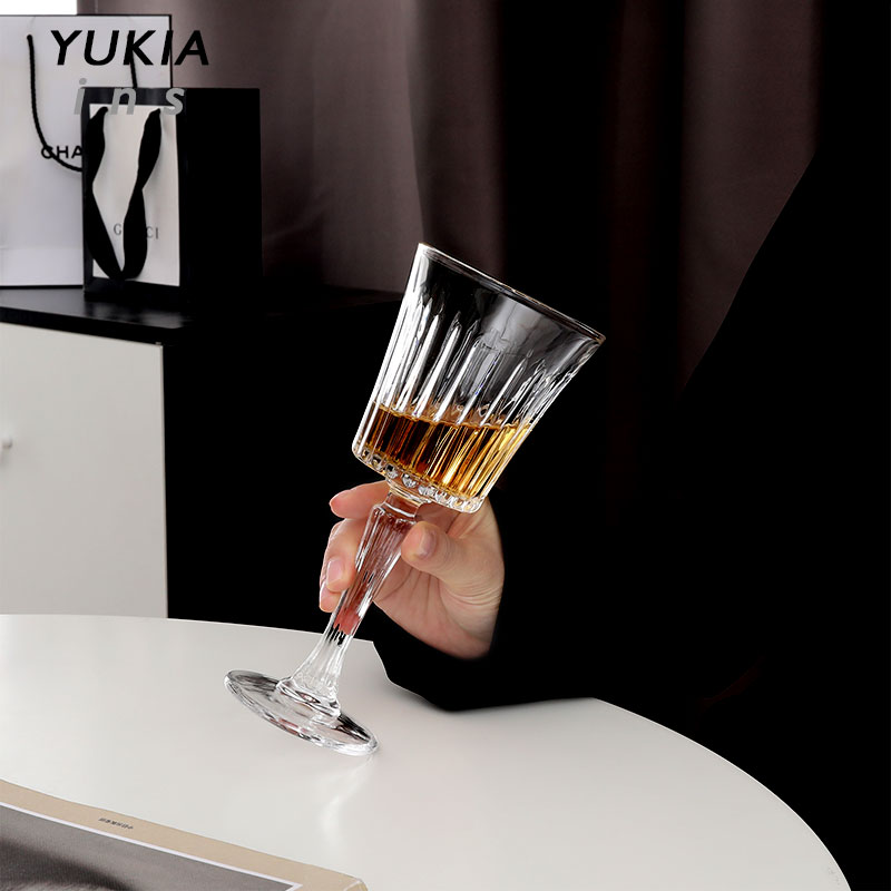 日式水晶高脚杯葡萄酒杯vintage