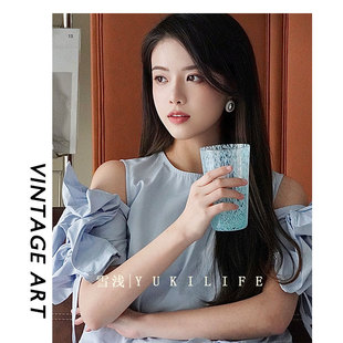 津轻硝子风 歆风杯子啤酒杯水杯洋酒杯日式 雪浅中古店 YUKI自用杯