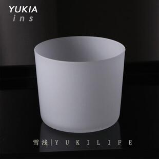Yuki雪浅 木村白槟杯 日式超薄玻璃杯酒杯威士忌磨砂啤酒杯中古杯
