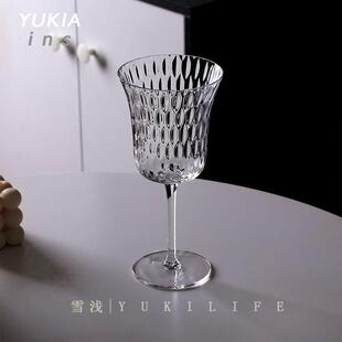 薄杯子高脚水晶杯 葡萄酒杯日式 Yuki雪浅中古杯 木村彦千高脚杯