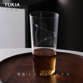 木村星轨手刻水晶杯 Yuki雪浅中古店 日式 超薄酒杯饮料杯柯林杯子
