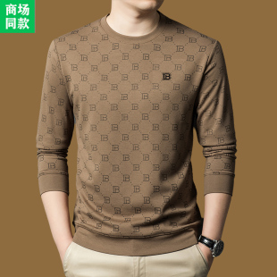 潮流休闲打底衫 正品 圆领2026春秋新款 纯棉t恤男士 卫衣 意大利长袖
