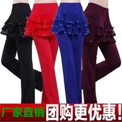 超好看三层网纱春夏舞蹈裙裤显瘦