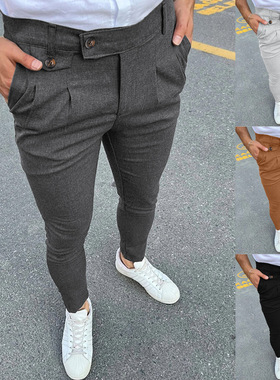 Men Suit Pants Formal Trousers Pantalone Hombre Stretch Slim