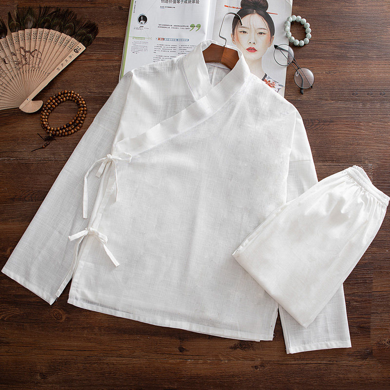 高端汉服内搭女古装棉麻内衬中国风打底中衣中裤加厚斜襟睡衣大码,女装/女士精品,民族服装/舞台装,淘宝优惠券,粉丝福利购,淘宝优惠卷