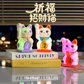祈福招财猫拍拍灯系列盲盒创意卧室家居氛围小夜灯潮玩手办小摆件
