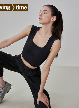 movingtime运动背心女高强度跑步防震健身内衣带胸垫瑜伽服上衣夏