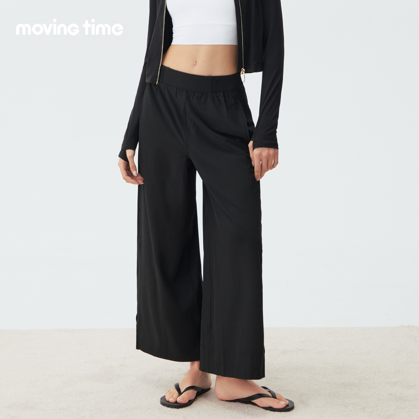 宽松直筒阔腿瑜伽运动裤户外健身