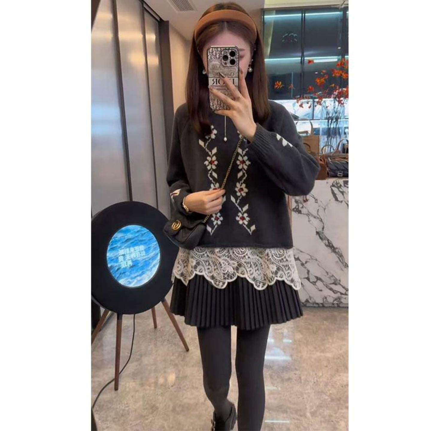 JOYIASS超火早秋穿搭新款套装女2025设计感背心长袖上衣百搭短裙