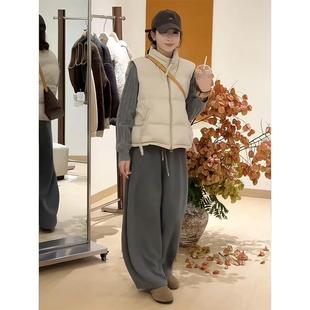 JOYIASS秋冬装搭配一整套高级感立领无袖马甲针织打底毛衣休闲裤