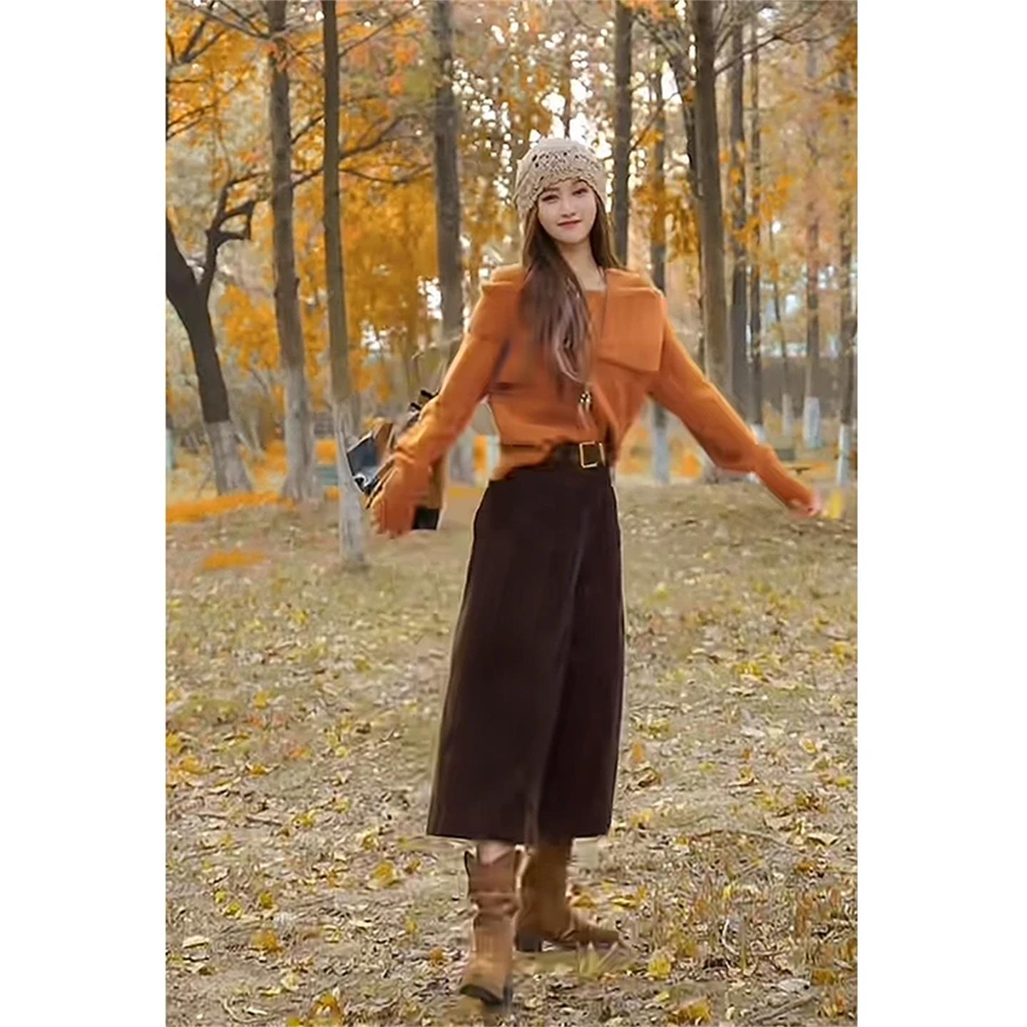 JOYIASS套装女2025新款今年流行漂亮一字肩毛衣显瘦宽松阔腿休闲