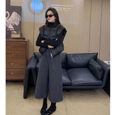 JOYIASS秋冬装搭配一整套高级感服马甲外套法式高领打底衫裤子三