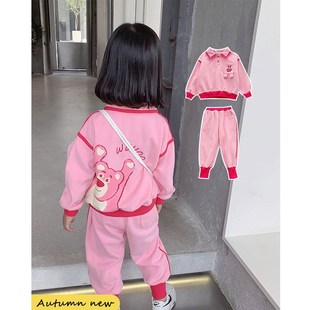 韩版 2022秋装 儿童洋气两件套宝宝卫衣长裤 新款 童装 女童运动套装